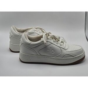 ALO Recovery Mode Vegan Leather Natural White Gum Unisex Low Top Sneaker W8.5 M7